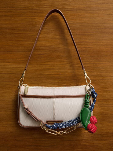 T&uacute;i đeo vai Addison Canvas Knotted-Rope, Taupe Canvas, hi-res