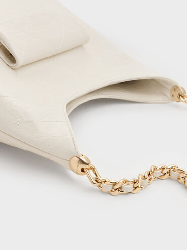 T&uacute;i đeo vai Duo Quilted Front-Pocket, Kem, hi-res