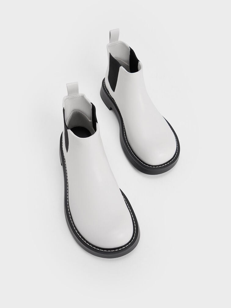 Giày chelsea boots Penelope Pull-Tab, Phấn, hi-res