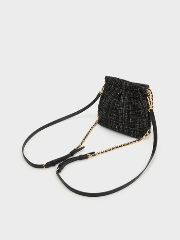 Balo phom chữ nhật Duo Tweed, Black Tweed, hi-res