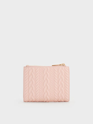 V&iacute; ngắn d&aacute;ng gập Apolline Textured, Soft Pink, hi-res