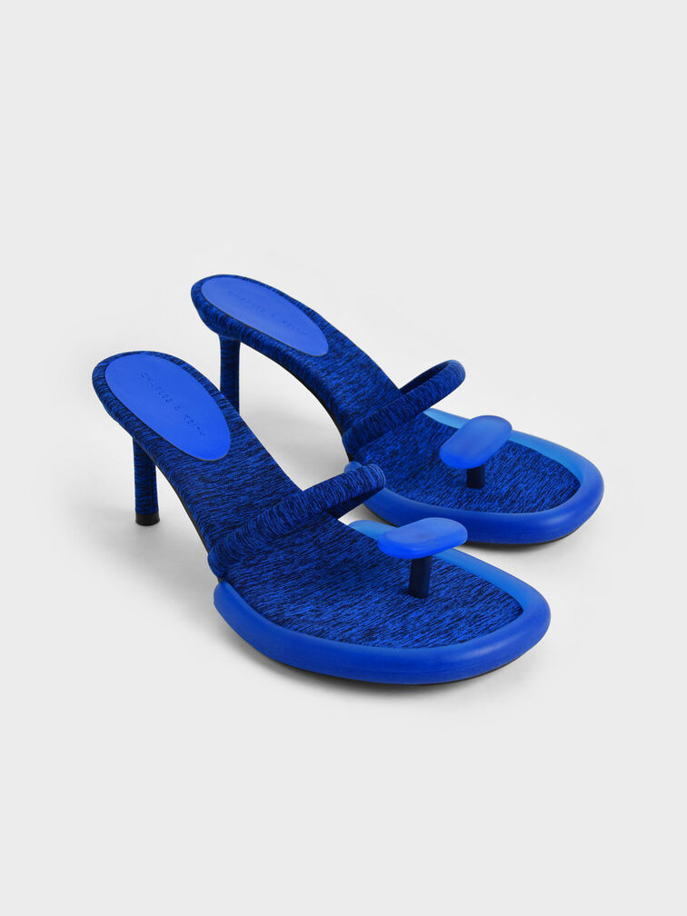 Giày cao gót sandals Electra Recycled Polyester, Xanh dương, hi-res