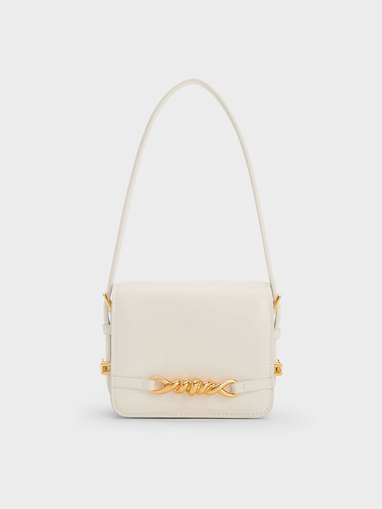 Mini Henrietta Shoulder Bag, Cream, hi-res