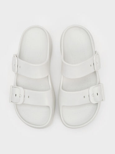 Bunsy Double-Strap Sports Sandals, White, hi-res