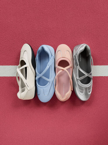Mika Crossover Mary Jane Sneakers, White, hi-res