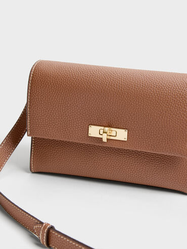 Túi đeo chéo phom chữ nhật Chance, Chocolate, hi-res