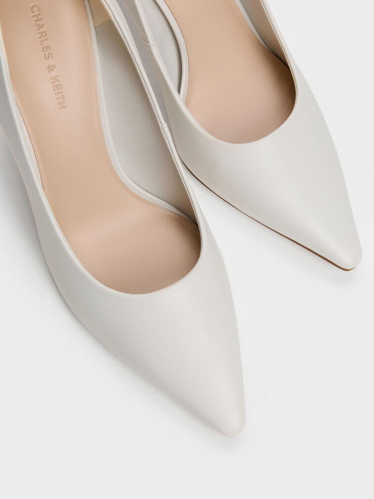 Kerra Pointed High Heels, White, hi-res