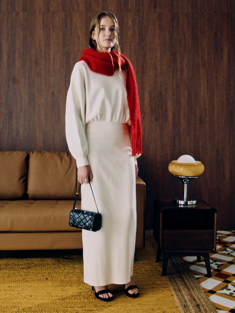 Túi đeo vai phom chữ nhật Janie, Đen, hi-res