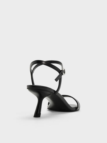 Giày sandals cao gót Slant-Heel, Đen, hi-res