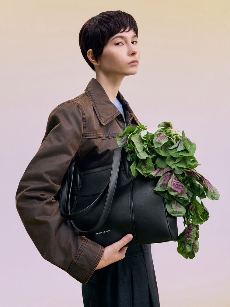 T&uacute;i tote h&igrave;nh thang Raon, Đen, hi-res