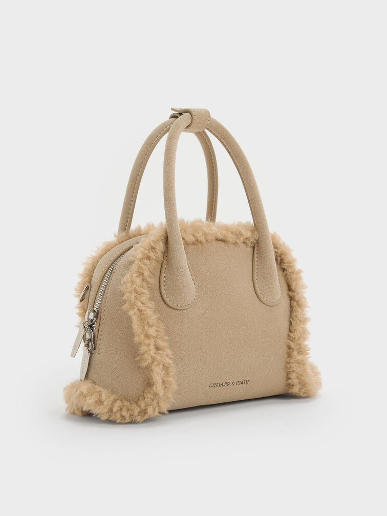 T&uacute;i x&aacute;ch phom chữ nhật bo tr&ograve;n Nelly Recycled, Nutmeg Beige, hi-res