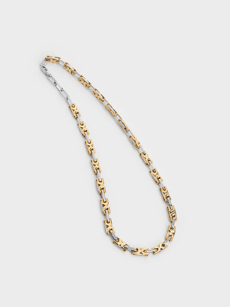 Adalyn Two-Tone Interlocking Necklace, Multi, hi-res