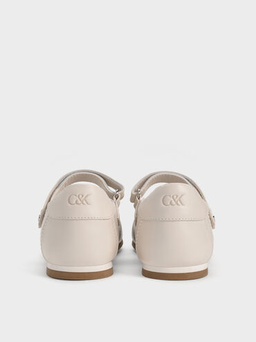 Giày búp bê mũi tròn Jace Suede, Phấn, hi-res