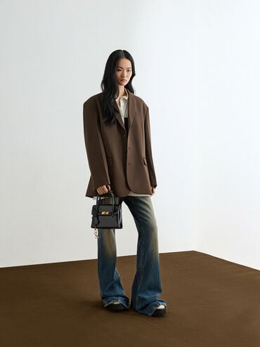 T&uacute;i tote Mini Kerry, Đen, hi-res