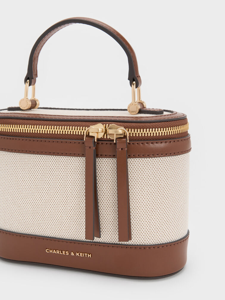 T&uacute;i x&aacute;ch h&igrave;nh hộp Enola Canvas, Chocolate, hi-res