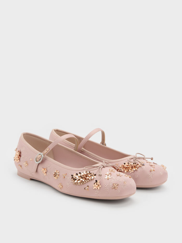Gi&agrave;y b&uacute;p b&ecirc; đ&iacute;nh sequin Sadira, Hồng nhạt, hi-res