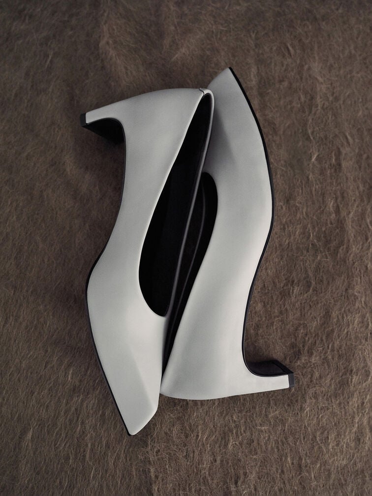 Gi&agrave;y cao g&oacute;t mũi nhọn Lorde Blade-Heel Pointed-Toe, X&aacute;m, hi-res