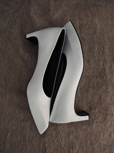 Gi&agrave;y cao g&oacute;t mũi nhọn Lorde Blade-Heel Pointed-Toe, X&aacute;m, hi-res