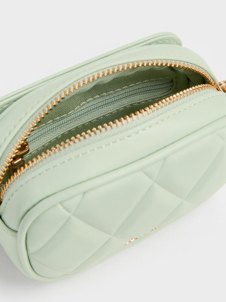 Arwen Quilted Mini Bag, Mint Green, hi-res