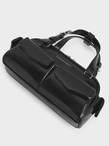 Rachel Multi-Pocket Bowling Bag, Noir, hi-res