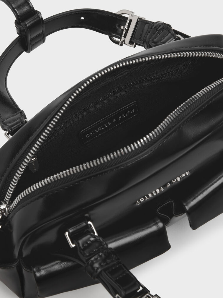 Rachel Multi-Pocket Bowling Bag, Noir, hi-res