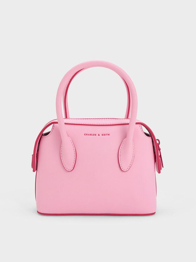 Mini Double Handle Tote Bag, Pink, hi-res