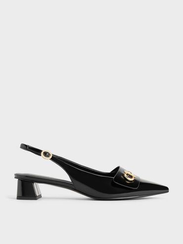 Marley Slingback Pumps, Black Boxed, hi-res