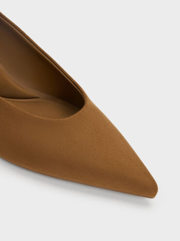 Snake-Print Crossover Slingback Sandals, Camel, hi-res