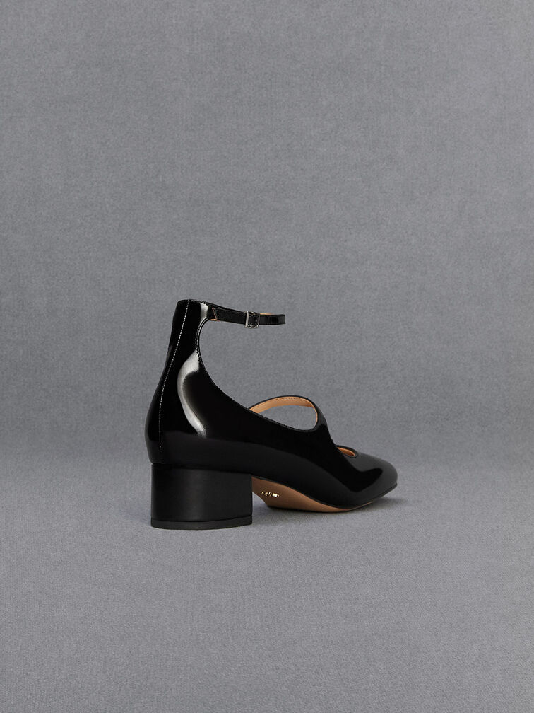 Claire Leather Mary Jane Pumps, Black Boxed, hi-res