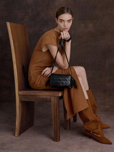 T&uacute;i đeo ch&eacute;o phom chữ nhật Ivette, Noir, hi-res