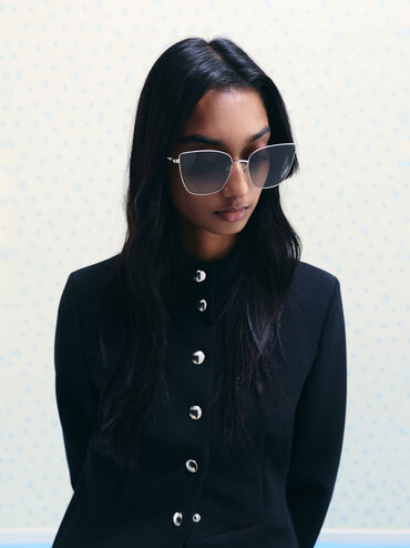 K&iacute;nh m&aacute;t gọng vu&ocirc;ng Livonia, Bạc, hi-res