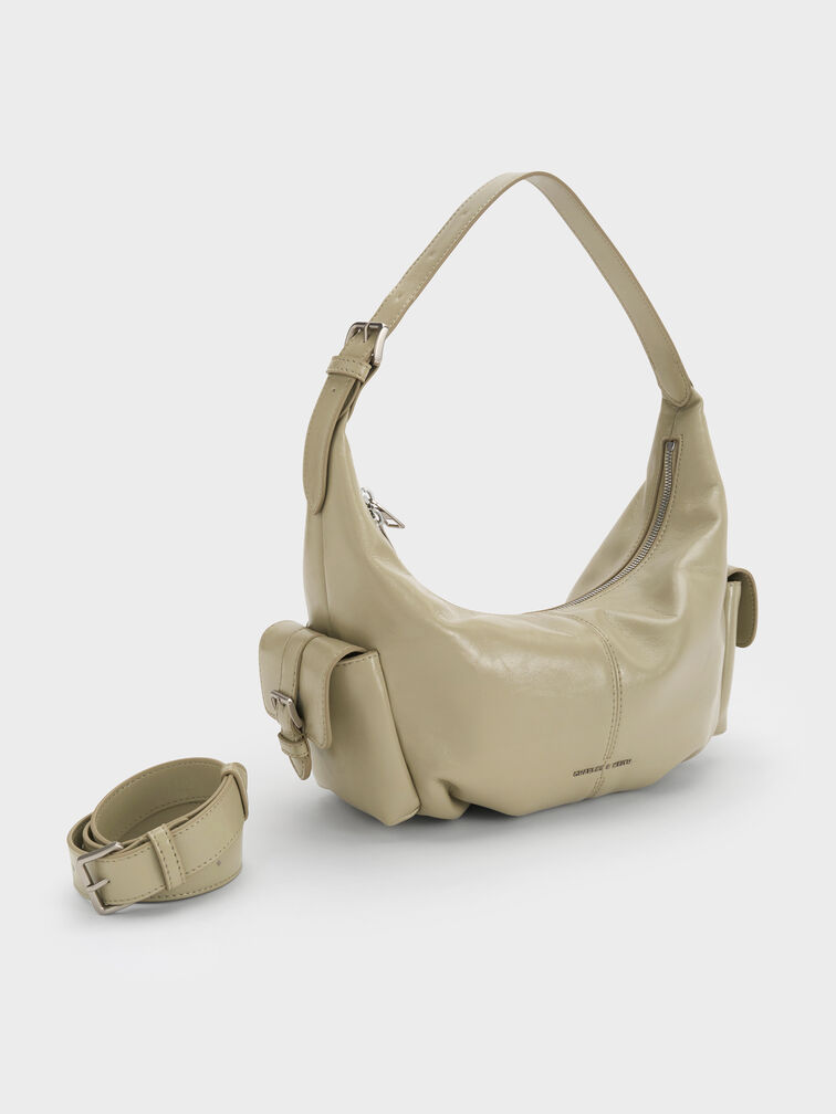 T&uacute;i đeo ch&eacute;o Bessie Side-Pocket, Pale Olive, hi-res