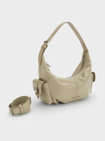 T&uacute;i đeo ch&eacute;o Bessie Side-Pocket, Pale Olive, hi-res