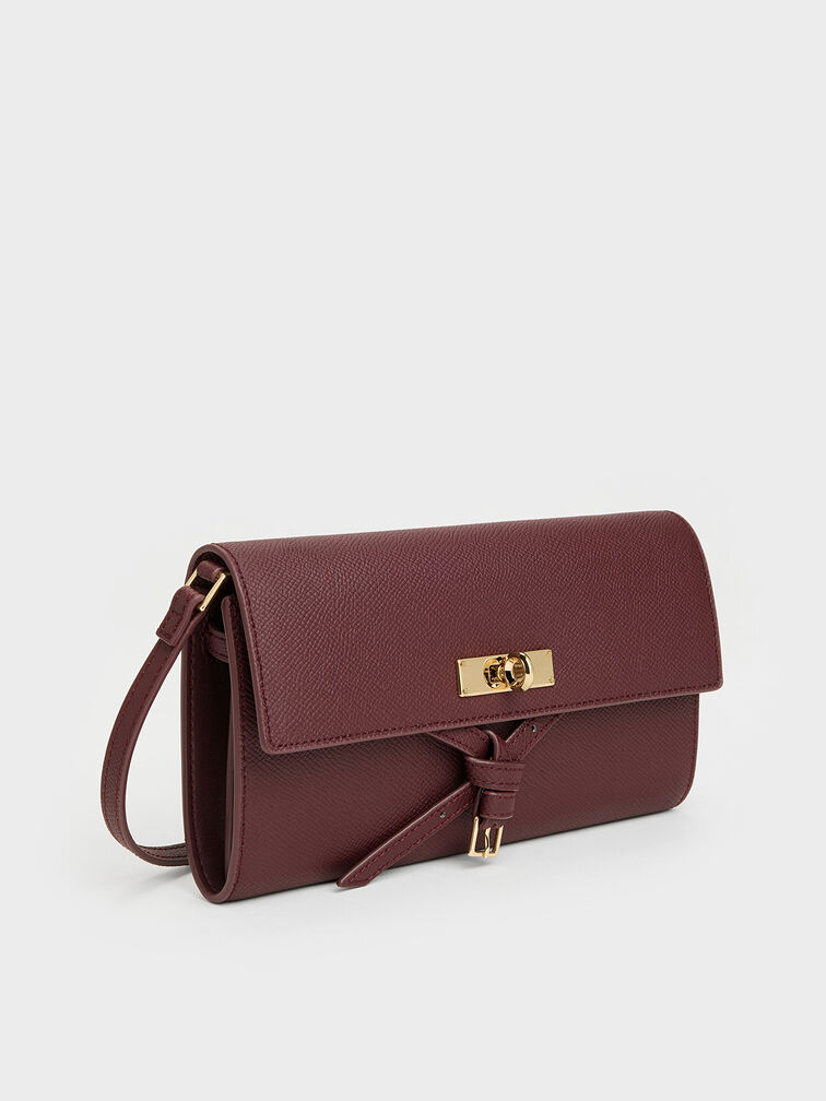 T&uacute;i đeo ch&eacute;o thắt d&acirc;y Tricha đỏ t&iacute;m, Wineberry Red, hi-res