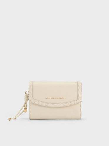 Haylen Front-Flap Small Wallet, Cream, hi-res