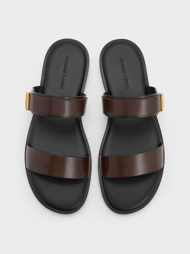 Dove Double-Strap Sandals, Espresso Brown, hi-res