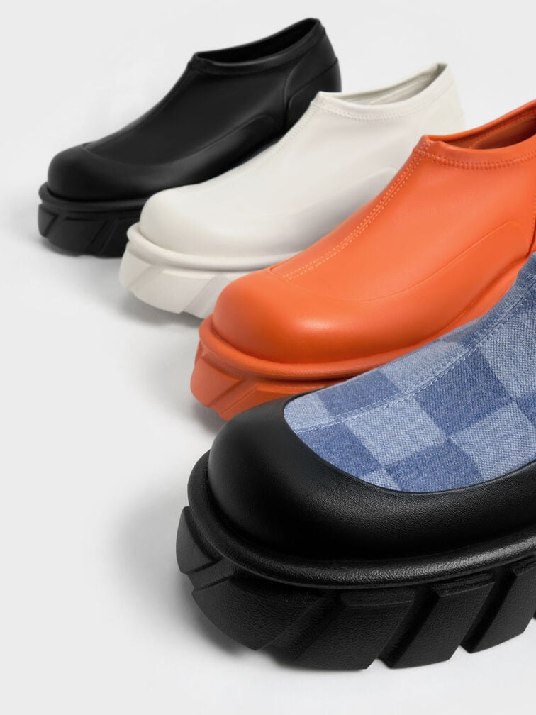 Giày sneakers nữ Aberdeen Checkered Denim Slip-On, Nhiều màu, hi-res