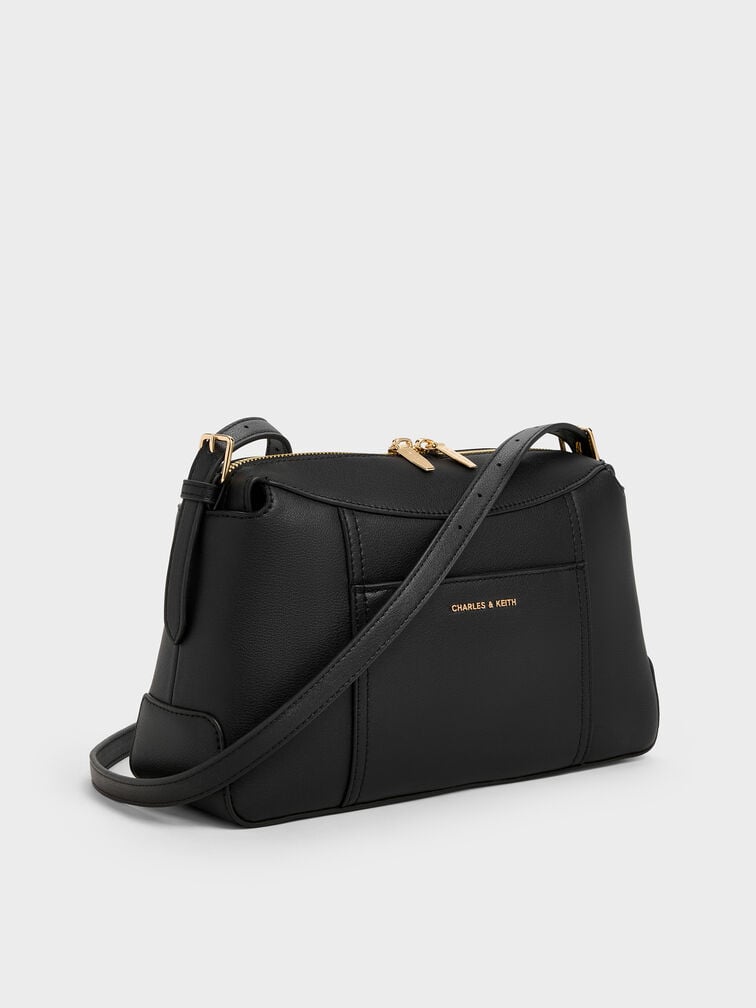 T&uacute;i đeo vai h&igrave;nh thang Roan, Đen, hi-res