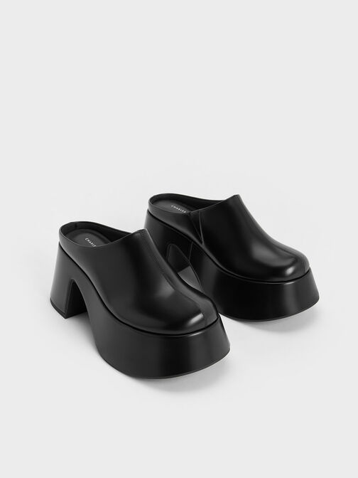 Giày mules cao gót Rubina Platform, Black Boxed, hi-res