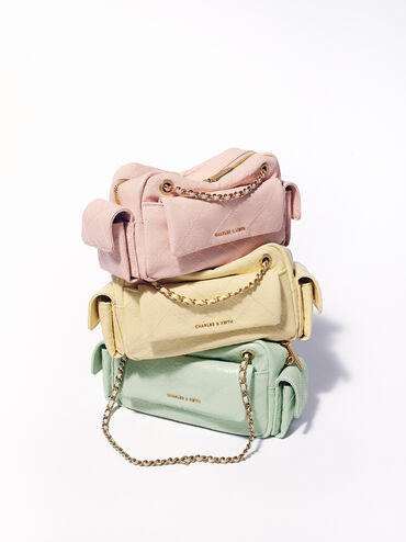 T&uacute;i đeo ch&eacute;o phom chữ nhật Duo Quilted, Soft Pink, hi-res