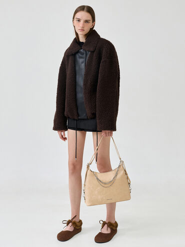 T&uacute;i đeo vai h&igrave;nh thang Atwood, Sand Beige, hi-res