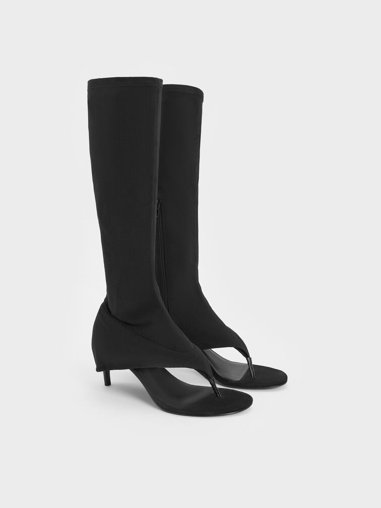 Gi&agrave;y boots cao g&oacute;t Aether, Đen họa tiết, hi-res