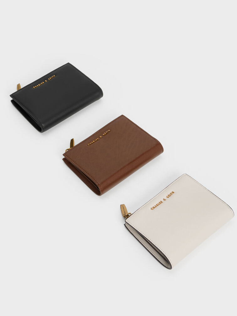 Harmonee Top Zip Small Wallet, Chocolate, hi-res