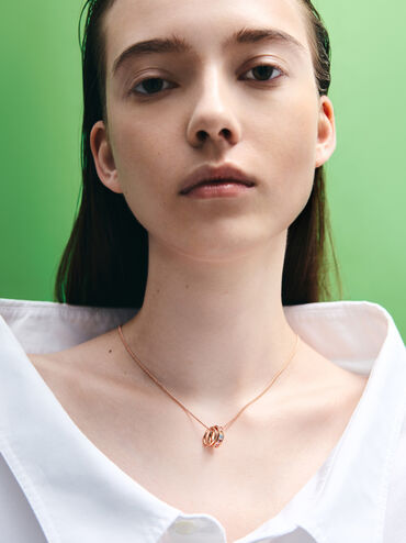 V&ograve;ng cổ Maeve Crystal-Embellished, V&agrave;ng hồng, hi-res