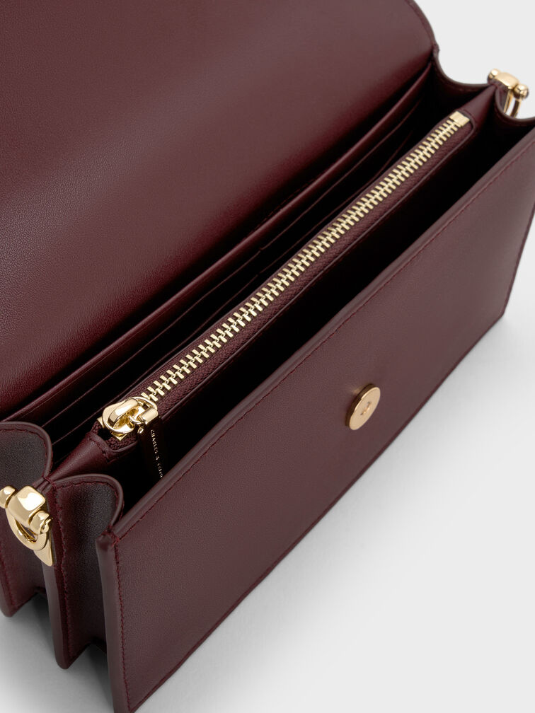 V&iacute; d&agrave;i phom chữ nhật Kristine, Wineberry Red, hi-res