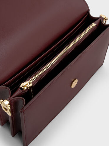 V&iacute; d&agrave;i phom chữ nhật Kristine, Wineberry Red, hi-res