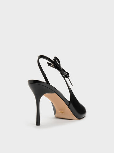 Gi&agrave;y sandals cao g&oacute;t Anastasia, Đen b&oacute;ng nh&aacute;m, hi-res