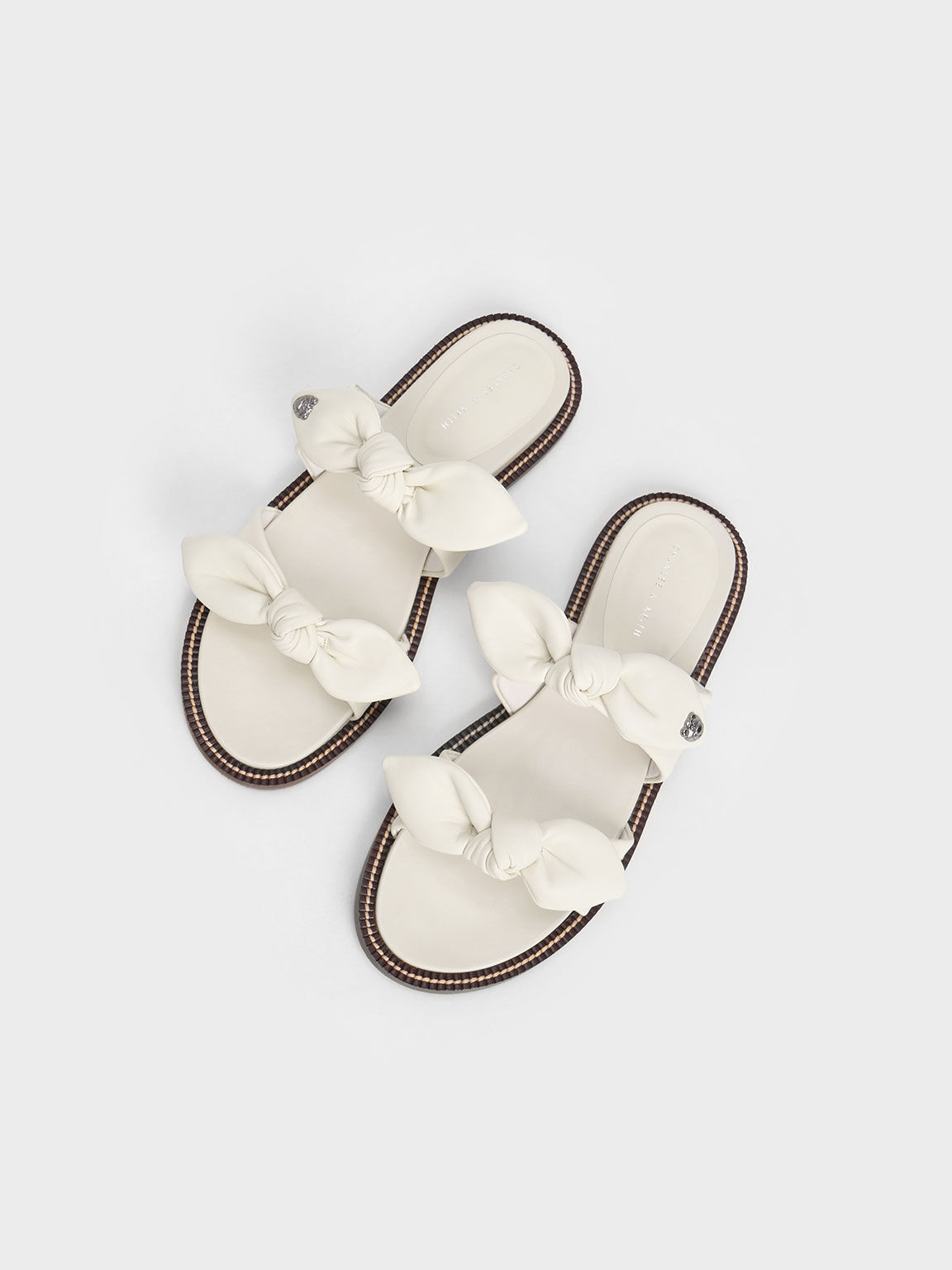 Lotso Double Knotted Slide Sandals, Chalk, hi-res