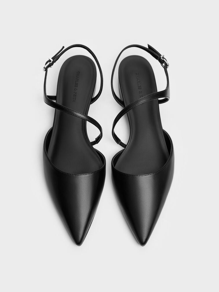 Gi&agrave;y sandals đế thấp Cordelia, Đen, hi-res