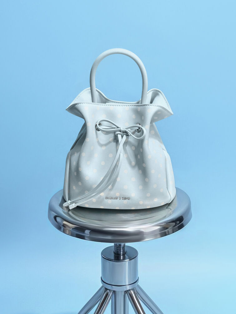 T&uacute;i r&uacute;t d&acirc;y Hazel Polka-Dot, Sea Salt Blue, hi-res